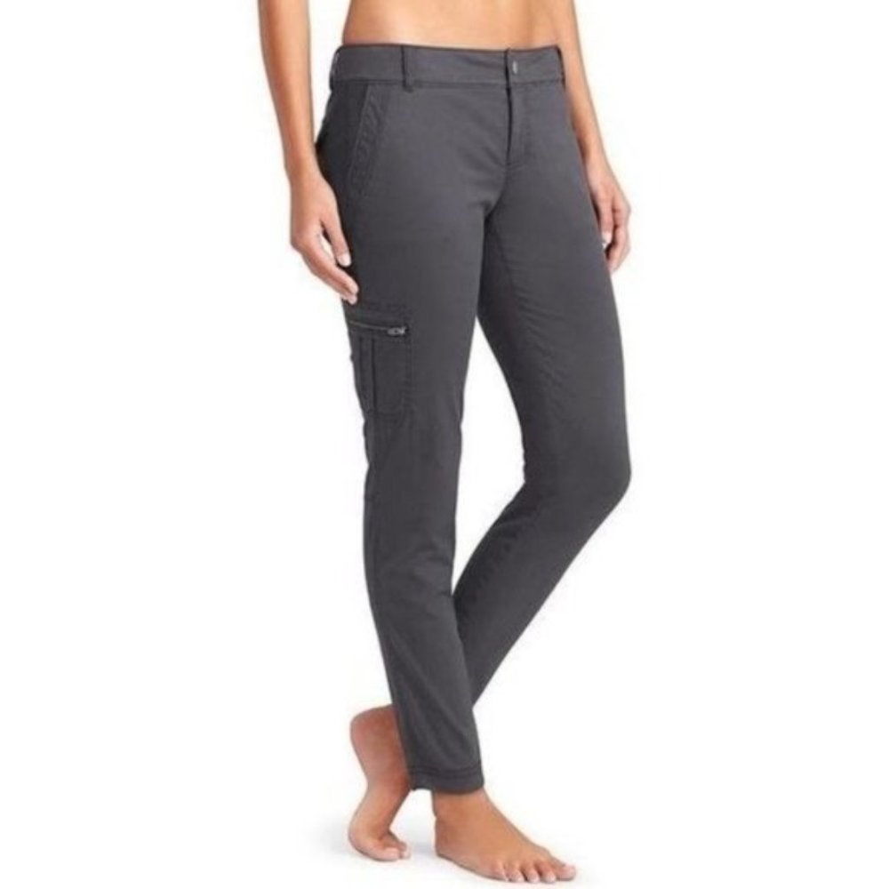 Athleta Women's Cargo Cotton Pant in Dark Grey Size 2